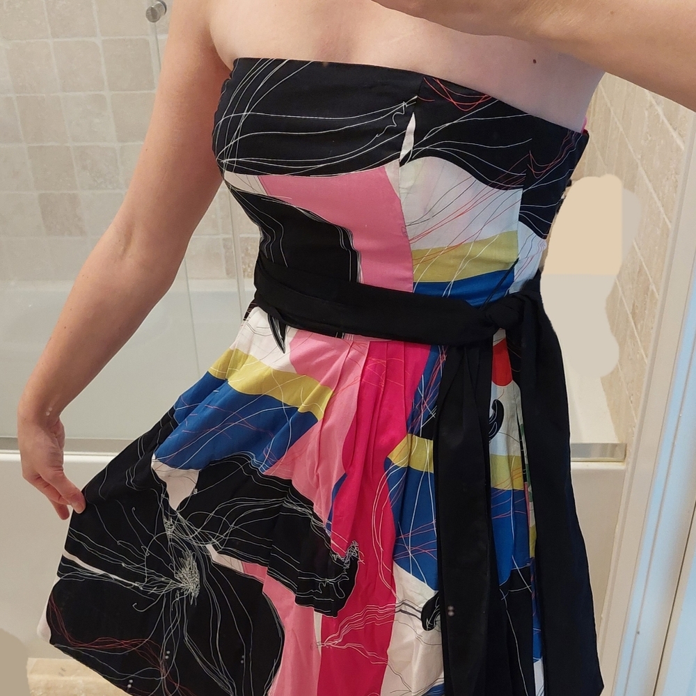 Anthropologie Mid-00s Sz 2 Strapless Dress
